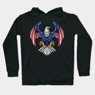 The Majestic Bald Eagle Soaring in American Pride Hoodie